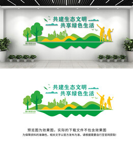 共建生态文明健康环保文化墙