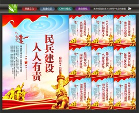民兵展板