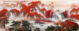 鸿运当头 流水生财装饰画