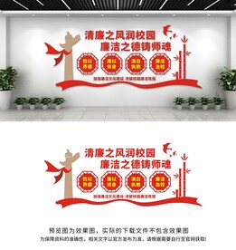 廉洁校园文化墙