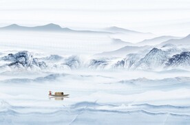 新中式山水国画背景墙
