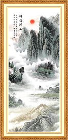 国画水墨山水画 新中式山水画