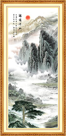 竖幅山水画 竖幅国画 竖幅水墨