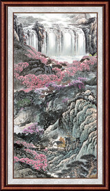 山水竖幅 