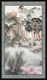 中堂画山水 