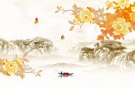 中式花鸟山水