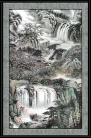 竖幅国画 