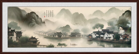 巨幅山水风景画