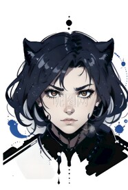 动漫卡通女性头像猫耳女孩