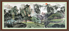 招财山水画