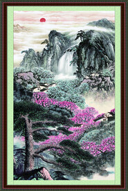 竖幅山水
