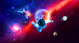 太空人宇宙星空