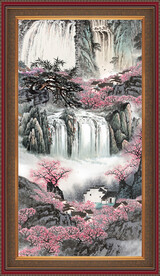 聚宝盆山水画