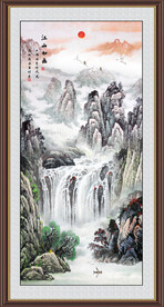 竖幅国画