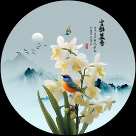 兰花装饰画