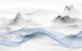 简约山水背景墙
