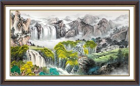 客厅山水画 