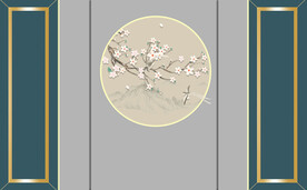 中式花鸟背景