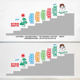 医院楼梯文化墙