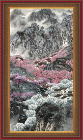 竖幅国画 