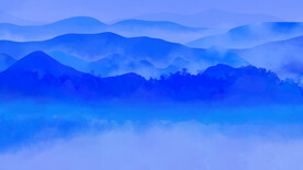 手绘山