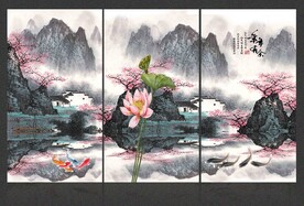 山水荷花
