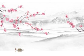 中式花鸟山水
