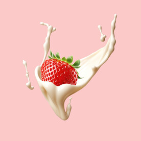 草莓牛奶奶花分层图