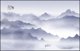 水墨山