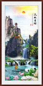 玄关山水风景 客厅玄关画