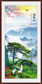 山水风景迎客松