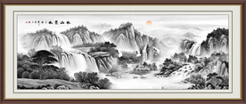 水墨中堂画 