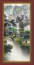 竖幅国画 