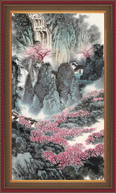 竖幅国画 