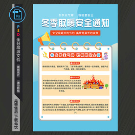 冬季取暖安全海报