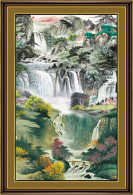 聚宝盆山水画