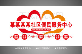 便民服务中心文化墙