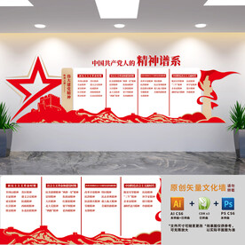 中国精神谱系文化墙