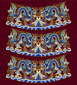 矢量彩色龙纹