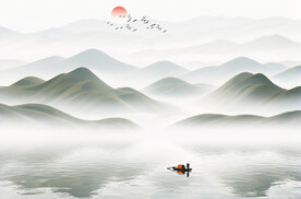 意境山水背景