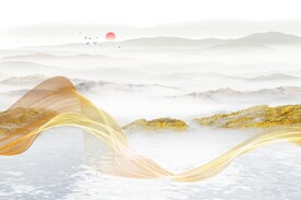 线条山水