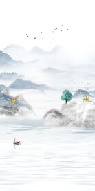 水墨山水玄关