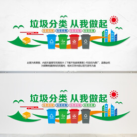 垃圾分类标语文化墙