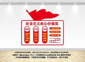 核心价值观党建文化墙