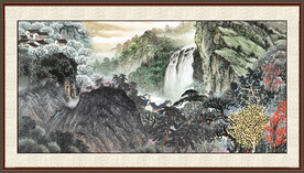 中国画山水画 