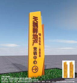 地产精神堡垒导视牌