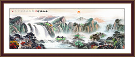流水生财室内室外挂画