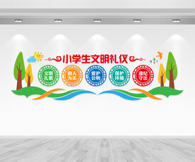 小学生文明礼仪文化墙