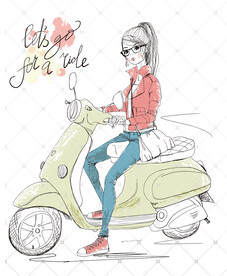 摩托车美女