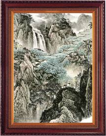 山水竖幅